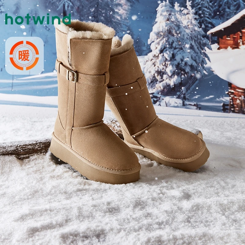 热风加绒加厚两穿雪地靴2024年冬季新款雪地靴女款爆款2024新款