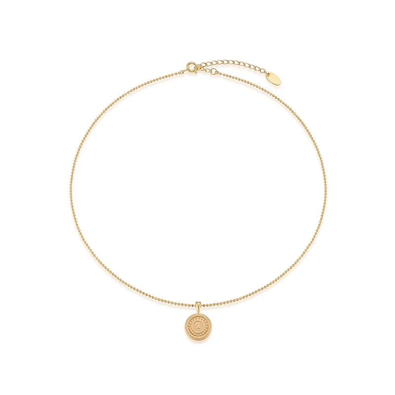 kitsh 铜合金项链 做旧钱币项链女小众ins法式复古风锁骨链B187