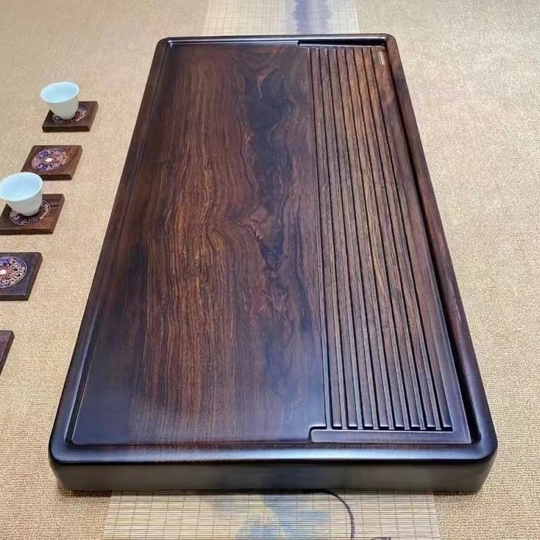 黑檀木茶盘家用整块实木茶盘