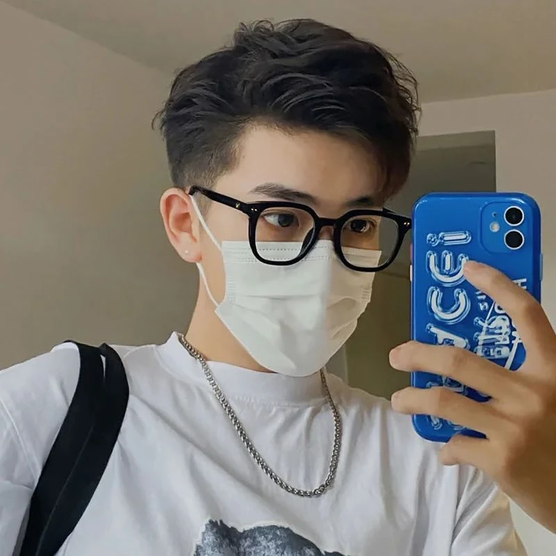 黑框近视眼镜男防蓝光辐射眼镜ins高颜值女学生复古平光镜护眼镜