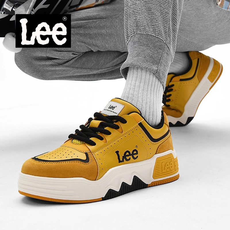 Lee官方正版男鞋2025春季新款男士运动休闲鞋厚底板鞋潮鞋子男款