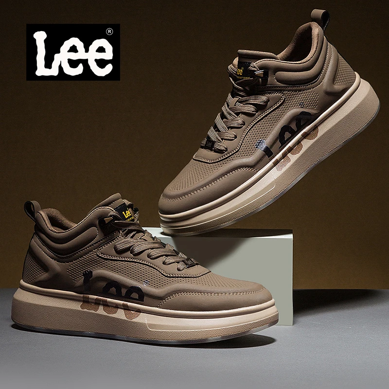 Lee板鞋高帮鞋男夏季新款2025爆款网红男士休闲鞋百搭鞋子男款潮