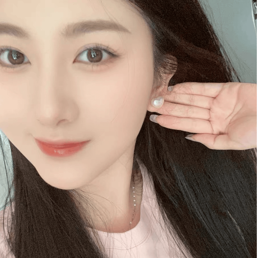 铜合金仿珍珠耳饰 e040-65气质百搭黑色小众港风韩版法式简约