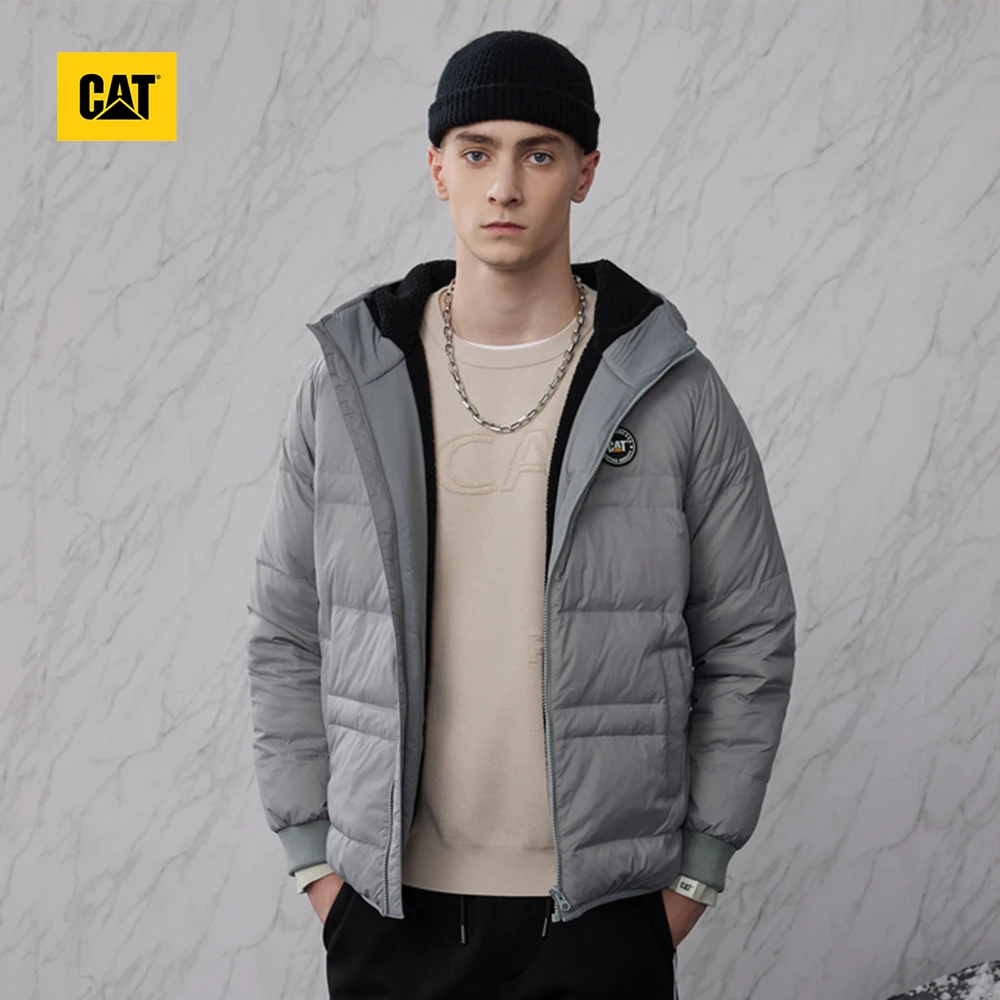 【羊羔绒羽绒服】CAT卡特秋冬新款户外休闲百搭羊羔绒连帽羽绒S4106