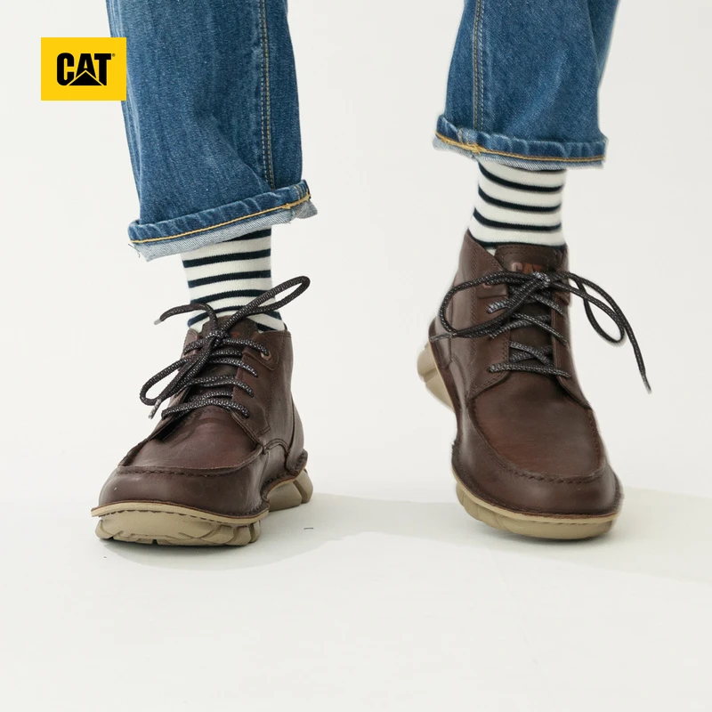 【男款系带马丁靴】CAT卡特系带马丁靴男靴潮流皮鞋复古牛皮工装鞋