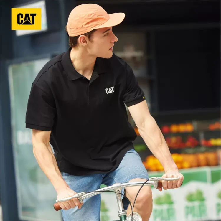 【索罗娜凉感 POLO衫】CAT卡特男士户外休闲翻领短袖polo短袖W2634