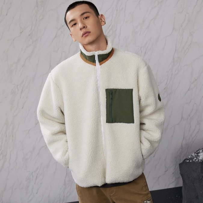 【厚绒夹克外套】CAT卡特秋冬新款男户外仿羊羔毛加厚夹克外套D3031