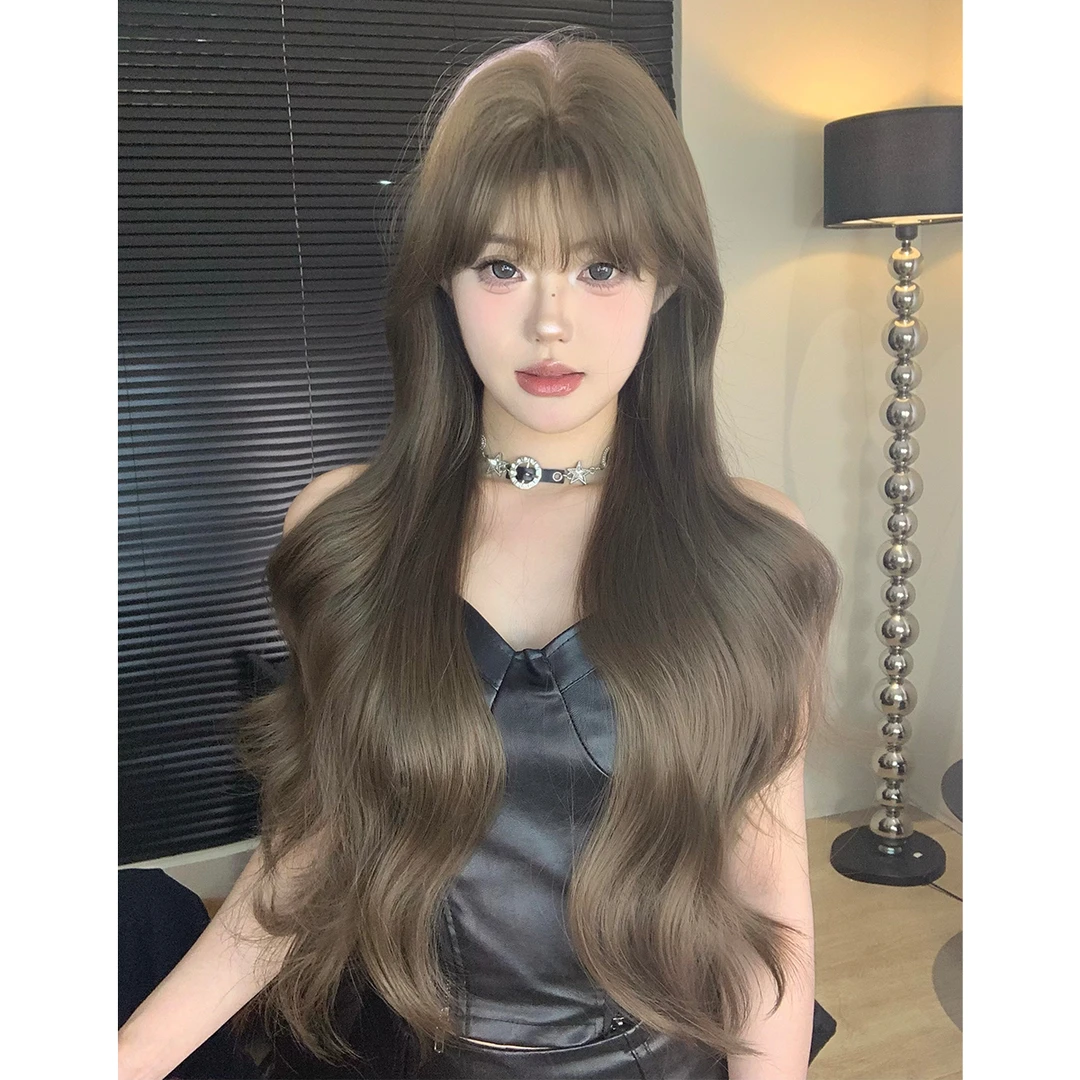 【少女心事】氛围感网红假发榛果灰粽波浪卷时尚气质lolita网红假发