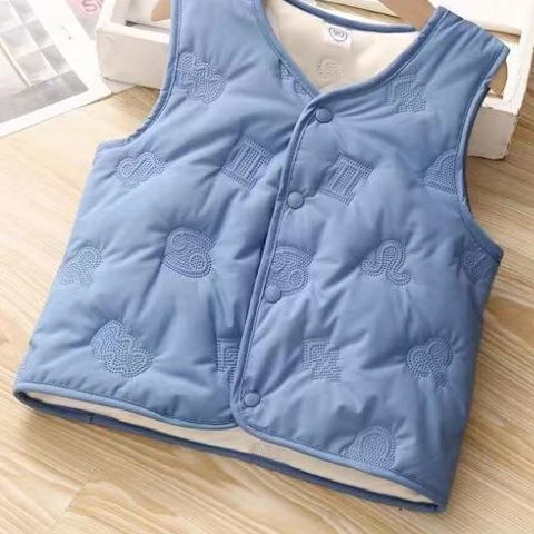 巴菈拉2023秋冬儿童新款棉服男童女童背心外穿小童内胆保暖马甲DN
