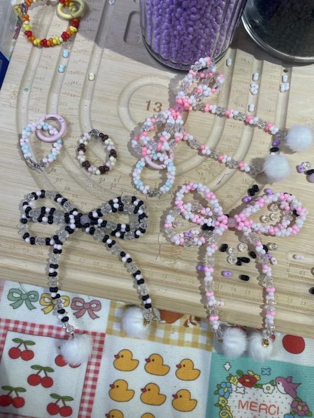 D类纯人工手绘珠串珠