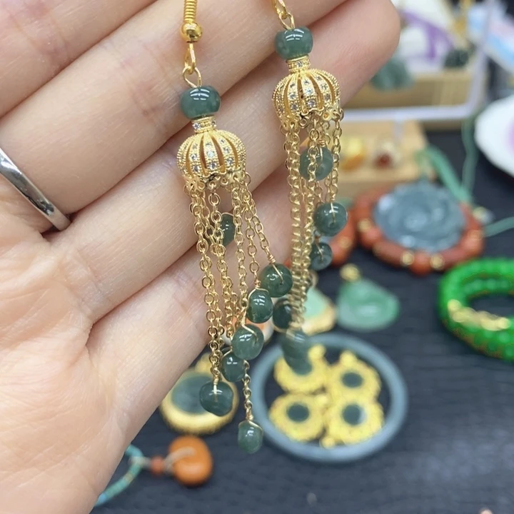翡翠耳饰未镶嵌时尚64