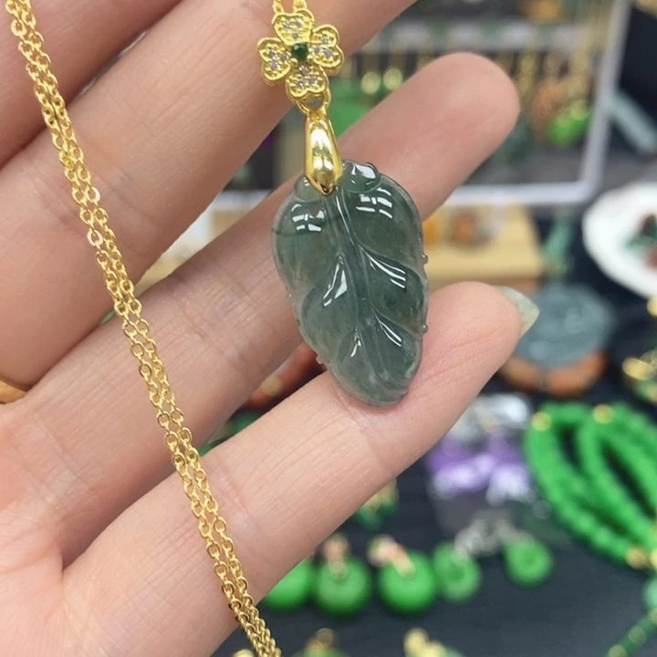 翡翠耳饰未镶嵌项链75