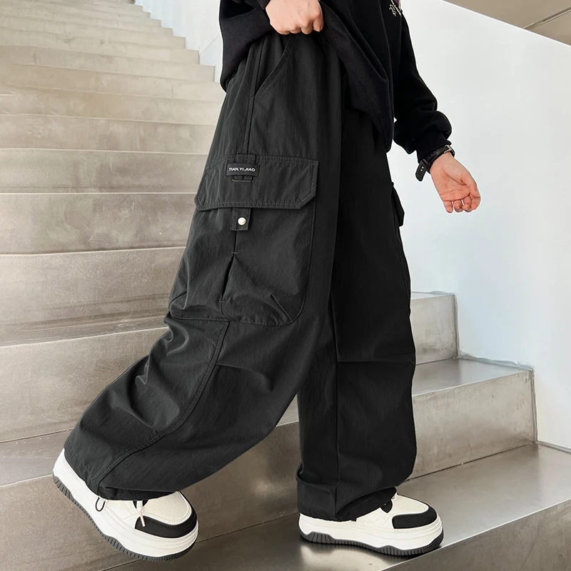 儿童装男童裤子春秋款新款春装痞帅长裤中大童春季工装休闲裤男孩