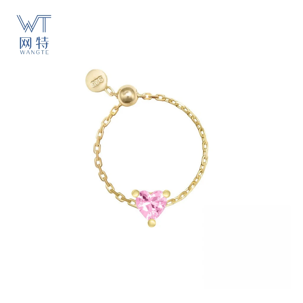 合金琉璃戒指 水晶可抽拉调节指环彩色镶钻时尚镶嵌轻奢简约饰品