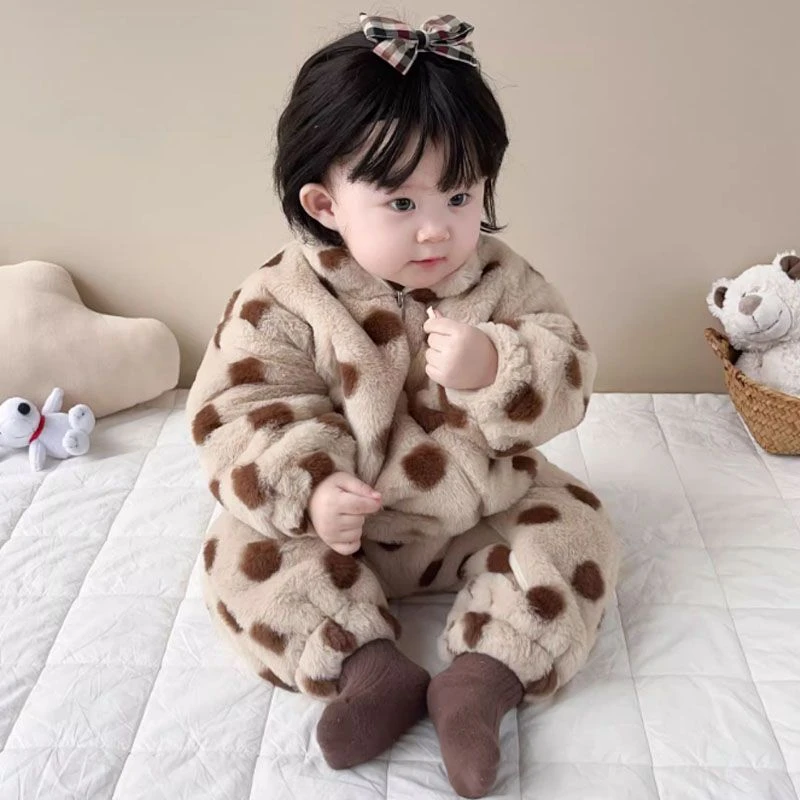 【猫猫】ins网红婴儿冬装搞怪保暖爬服连体衣男女宝宝加绒加厚JJC11