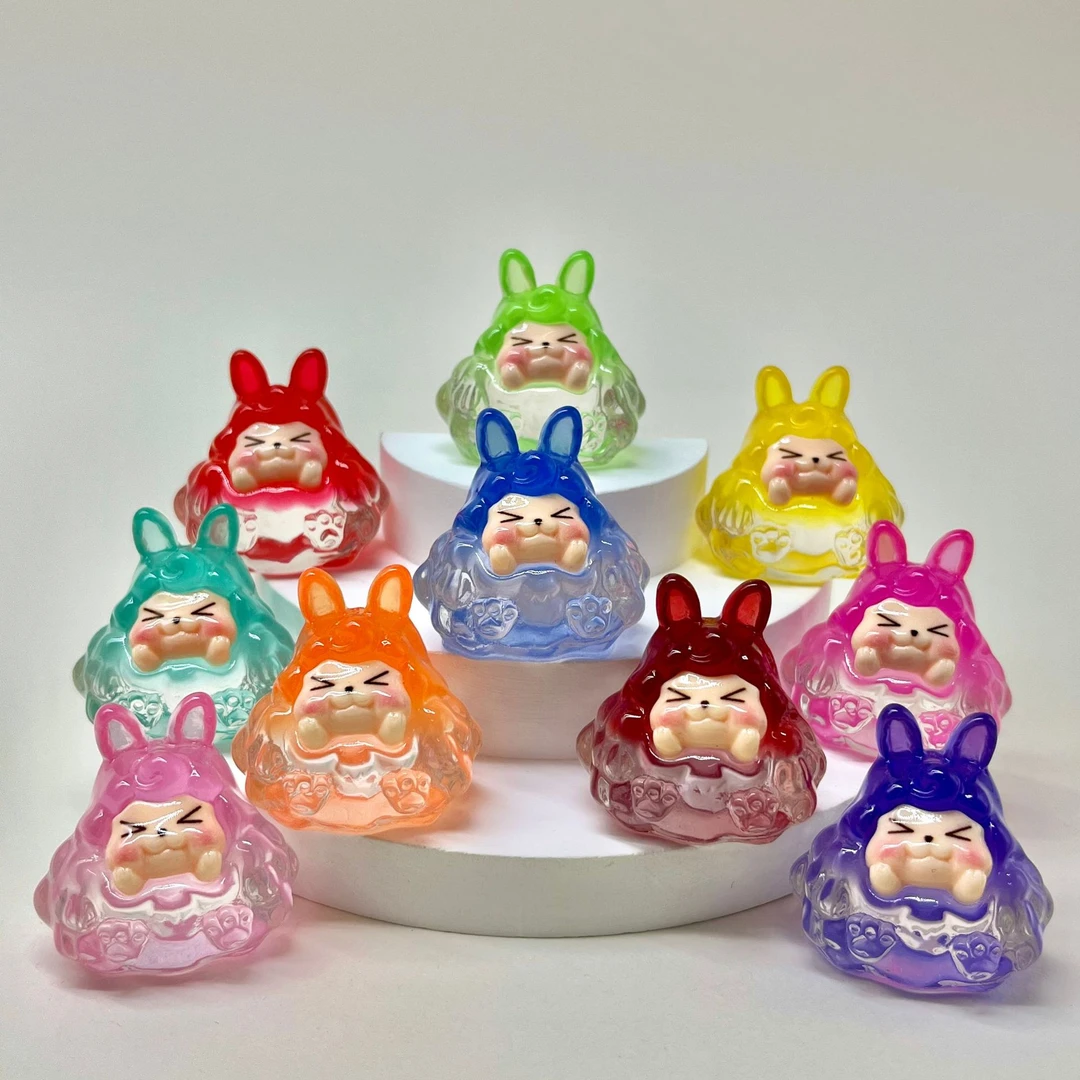 夜光渐变塔塔可爱摆件对对碰