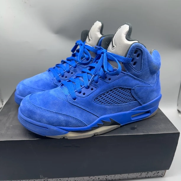 41码 AJ5高帮 篮球鞋蓝色