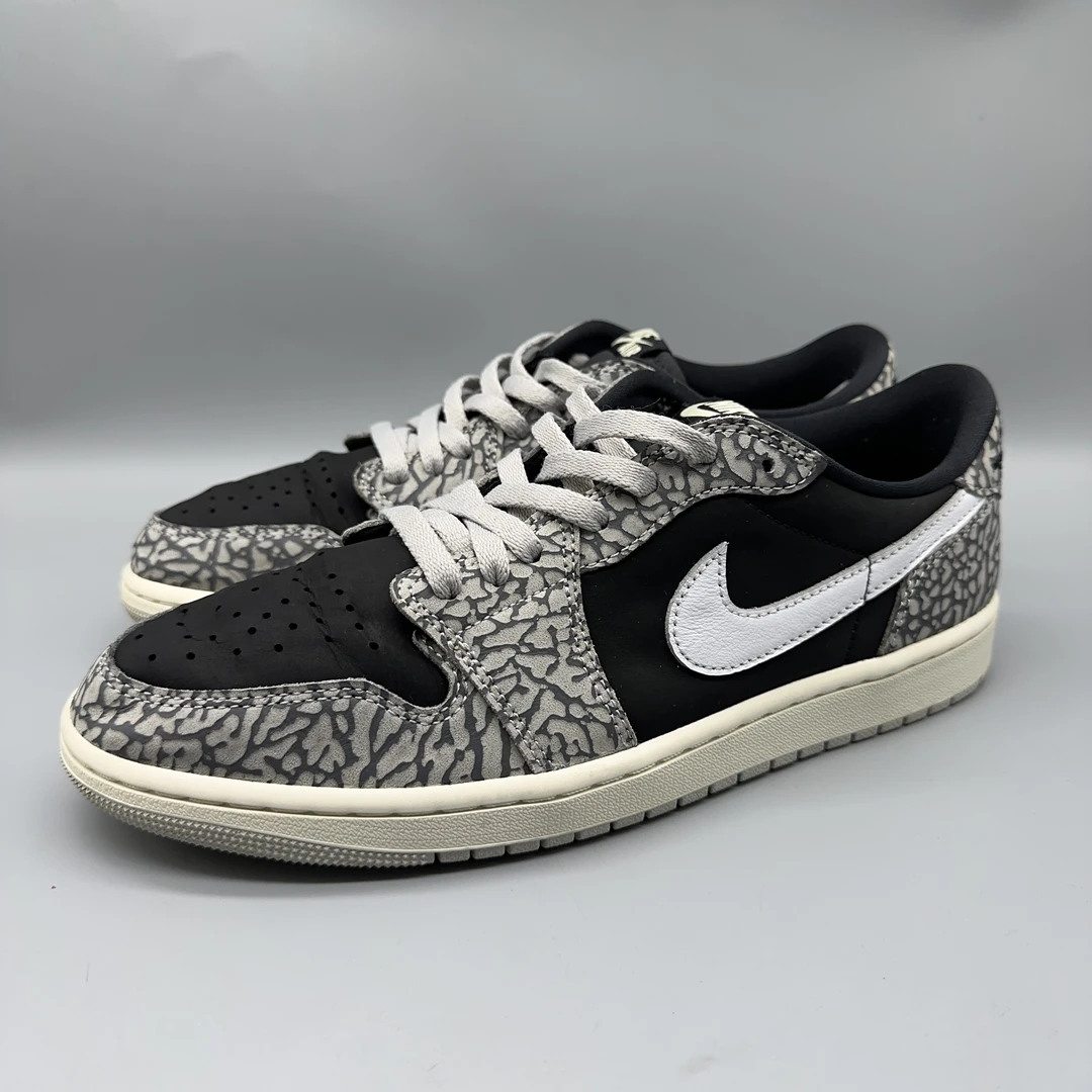 44码 9.5新 aj1 低帮 爆裂纹大象配色 公价769