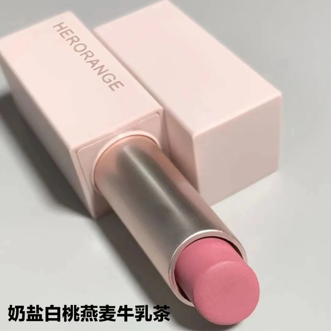 低饱和灰调蜜桃磁吸口红哑光不掉色学生党素颜显白再睡五分钟唇膏