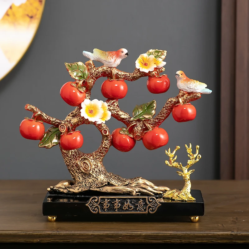 新中式电视柜酒柜高档轻奢摆设创意玄关事事如意新房结婚礼物礼品