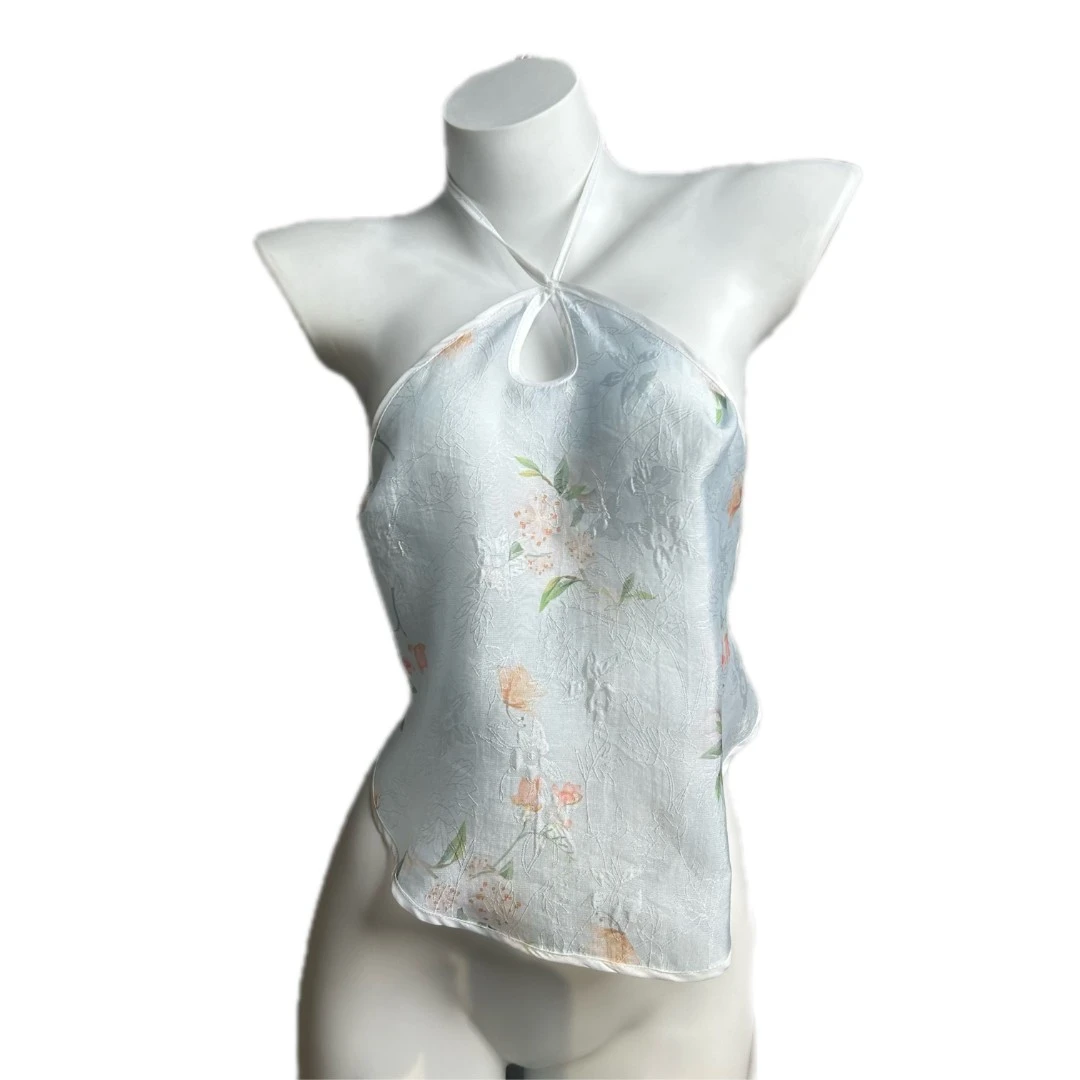 2024新款珍珠纱无袖吊带肚兜睡衣