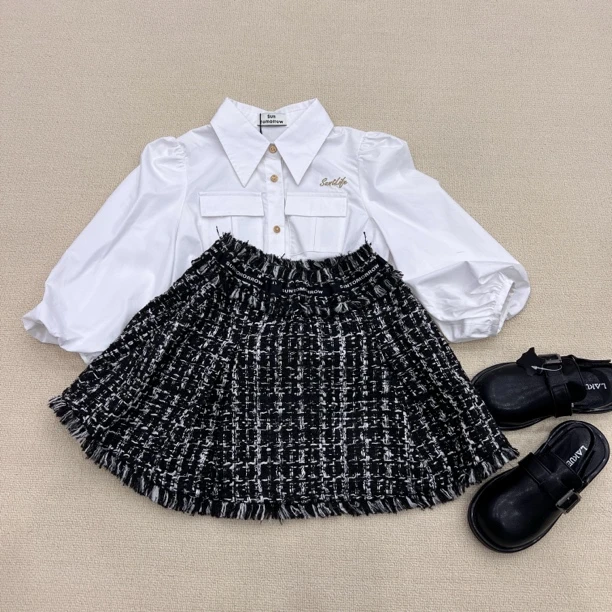 23722高端儿童新款时尚小香风短裙D4-1-4