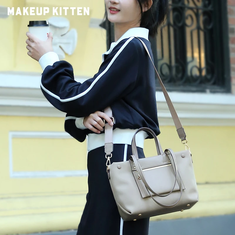 MAKEUP KITTEN 新款女简约时尚防水休闲轻便百搭单肩手提包 5193