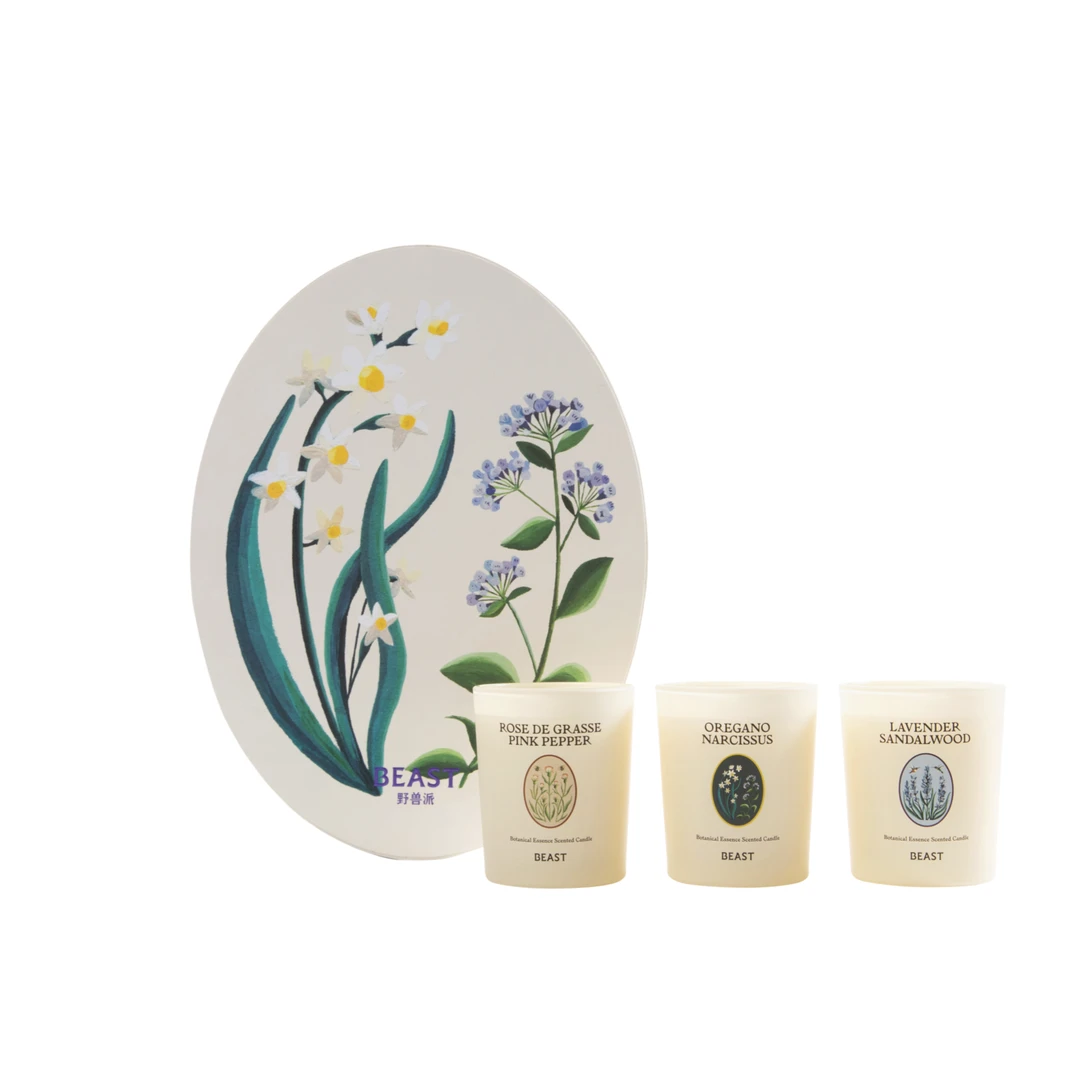 BEAST/野兽派”野兽的花“系列香氛蜡烛三姐妹礼盒70g*3