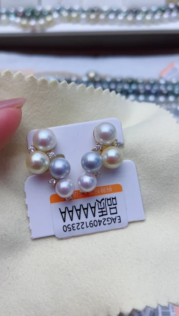 【闪购商品】海水珍珠耳饰银S925镶嵌W87