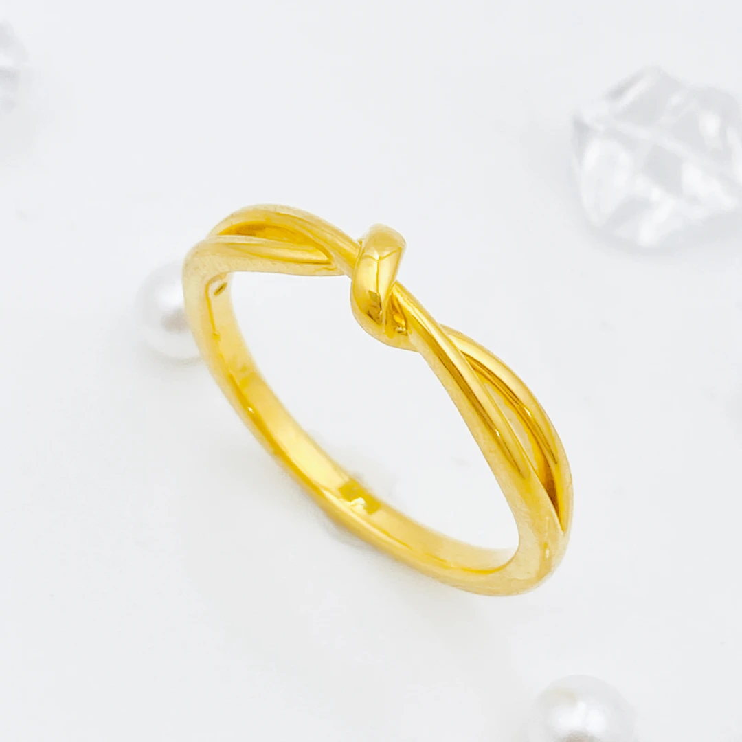 【国潮】足金999  小扭结戒指1.07 14圈口