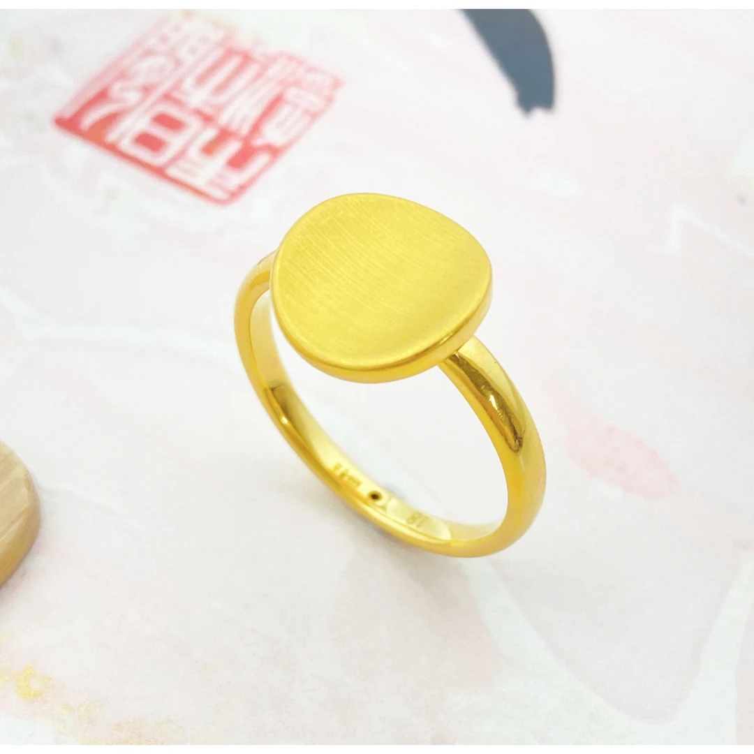 【优加】足金999 拉丝圆环戒指 1.59 13圈口