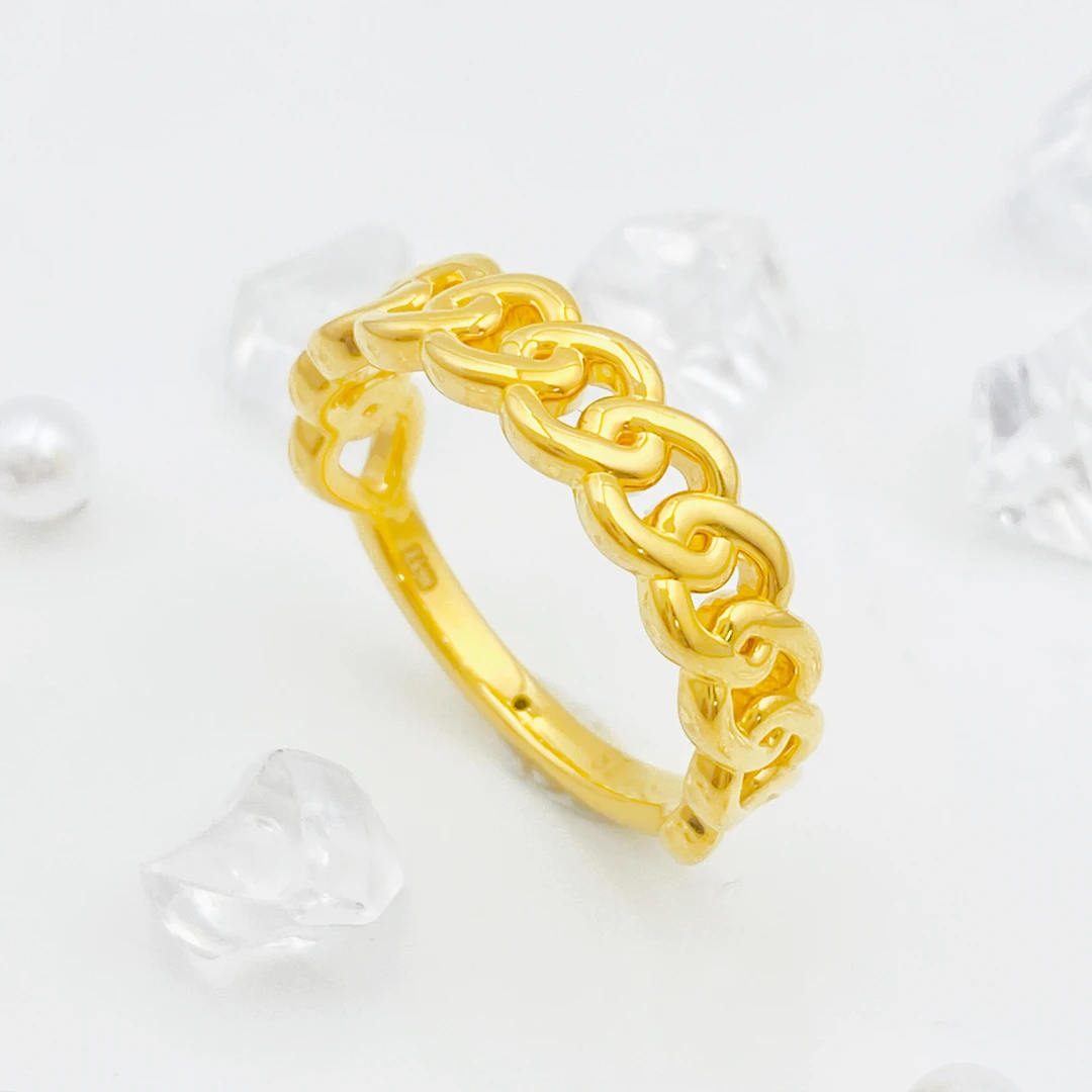 【优加】足金999 古巴戒指1.23 12圈口