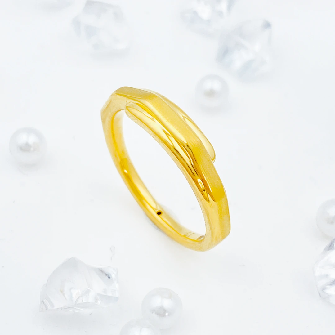 【国潮】足金999 爱转角戒指1.69 19圈口