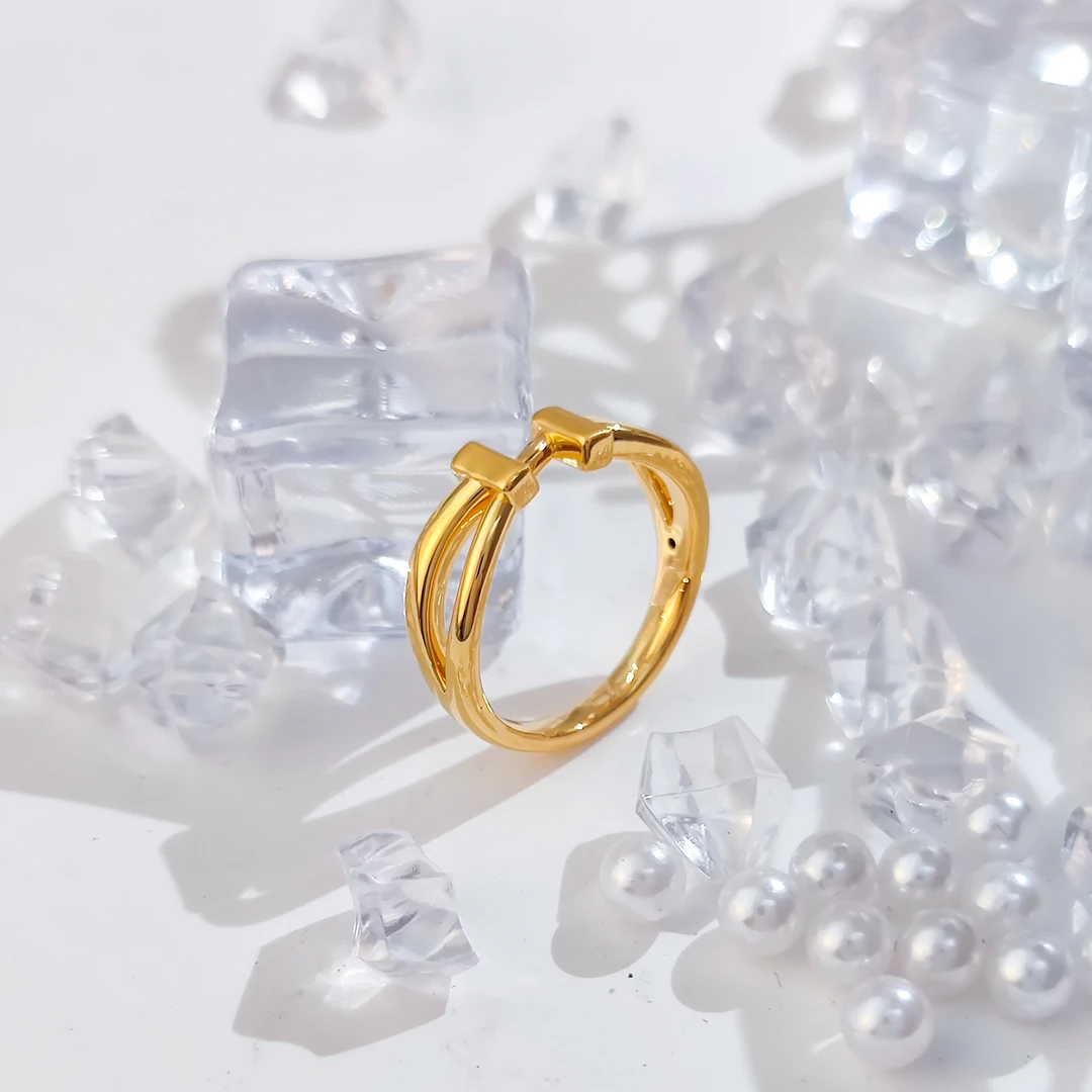 【优加】足金999 几何艺术戒指 1.12 13圈口