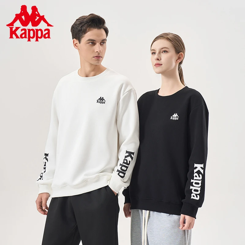 KAPPA/背靠背圆领上衣男女春秋季新款情侣长袖宽松家居衣服【QC1】