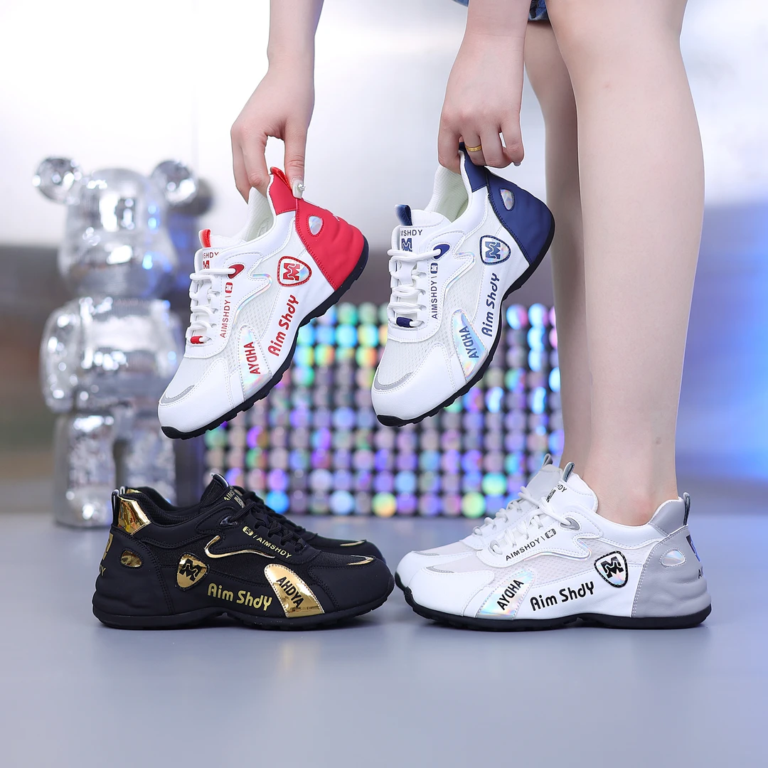 秋季新款运动鞋百搭潮流老爹鞋情侣款网面透气轻便休闲鞋A862鞋子