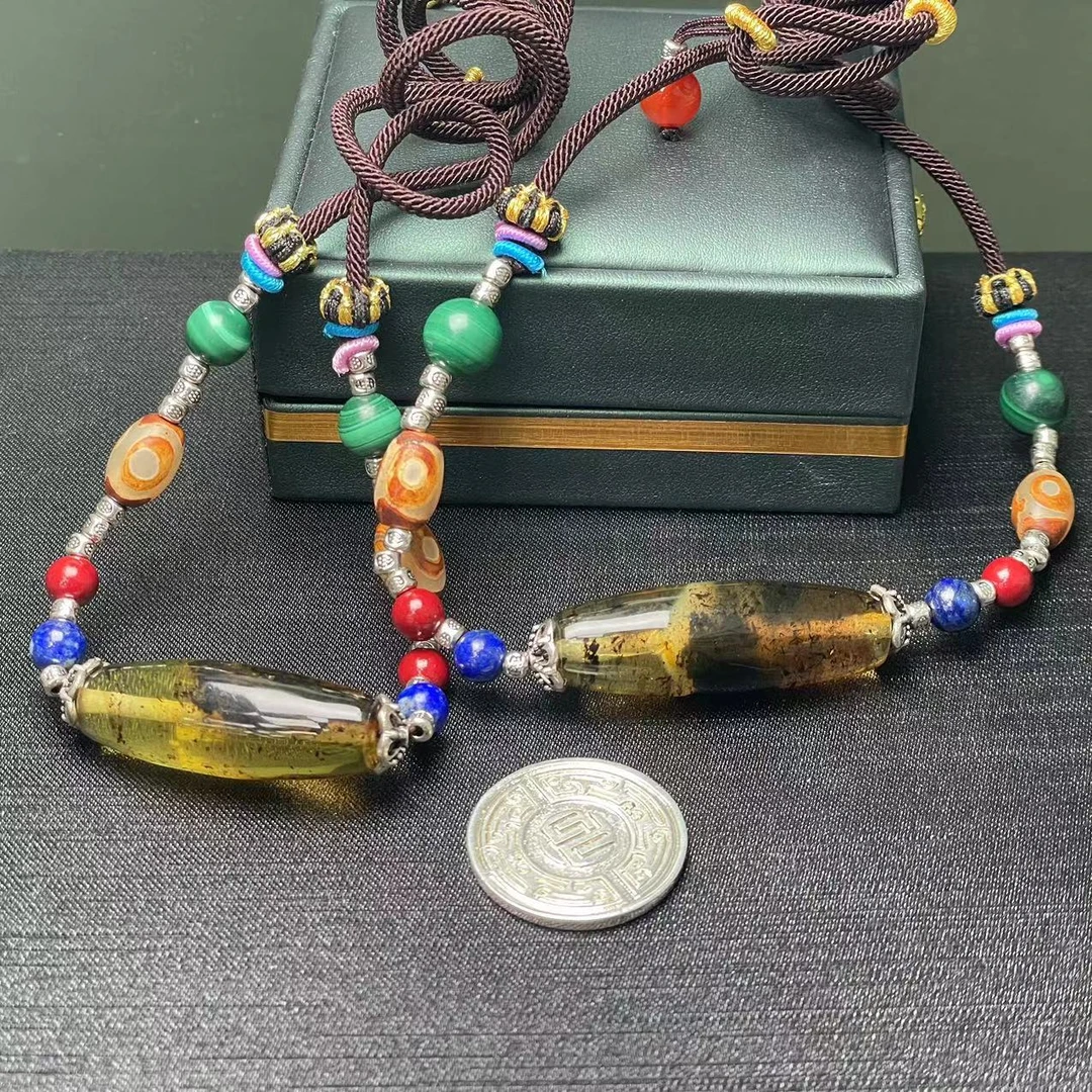 【现场收货】天然琥珀设计款项链  多样性发货发一件   mh/07