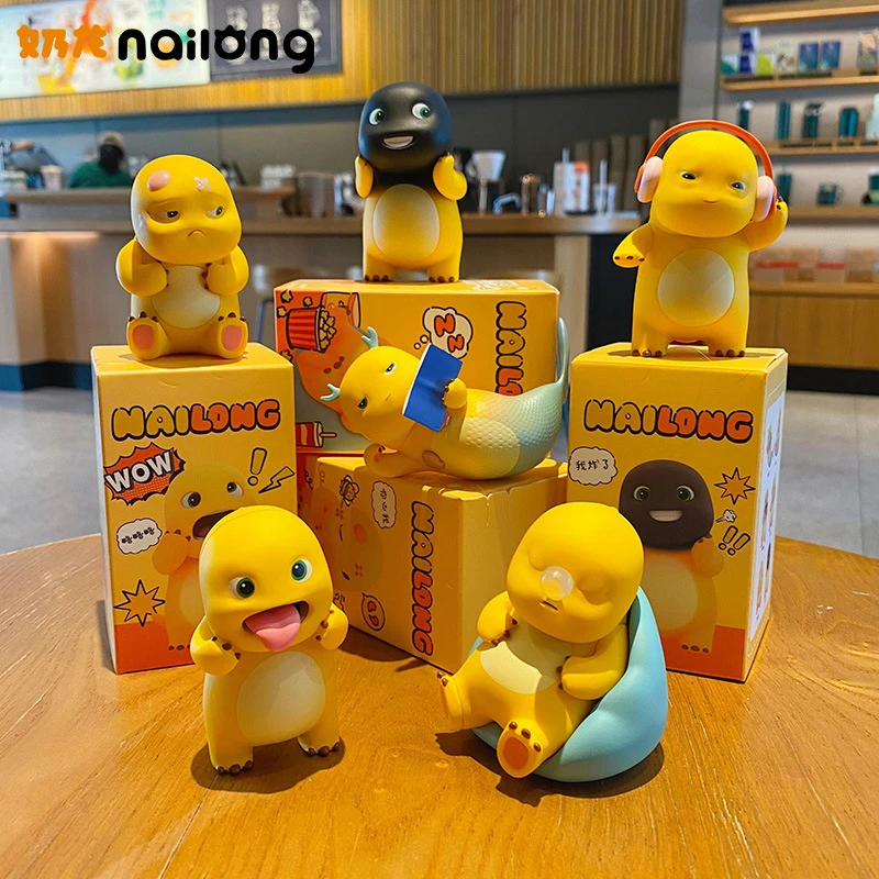 奶龙官方正版摆烂龙日常DJ略略龙桌面摆件公仔潮玩偶手办车载装饰