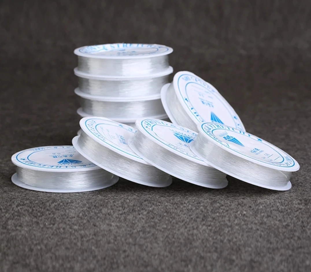 透明弹力线圆形弹力线串珠耐磨小盘线穿手链绳子手工牛筋线金白色