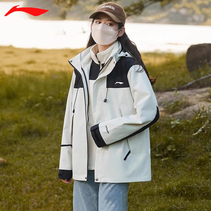 国货品牌户外冲锋衣男女三合一防风夹克加绒外套休闲运动定制LOGO