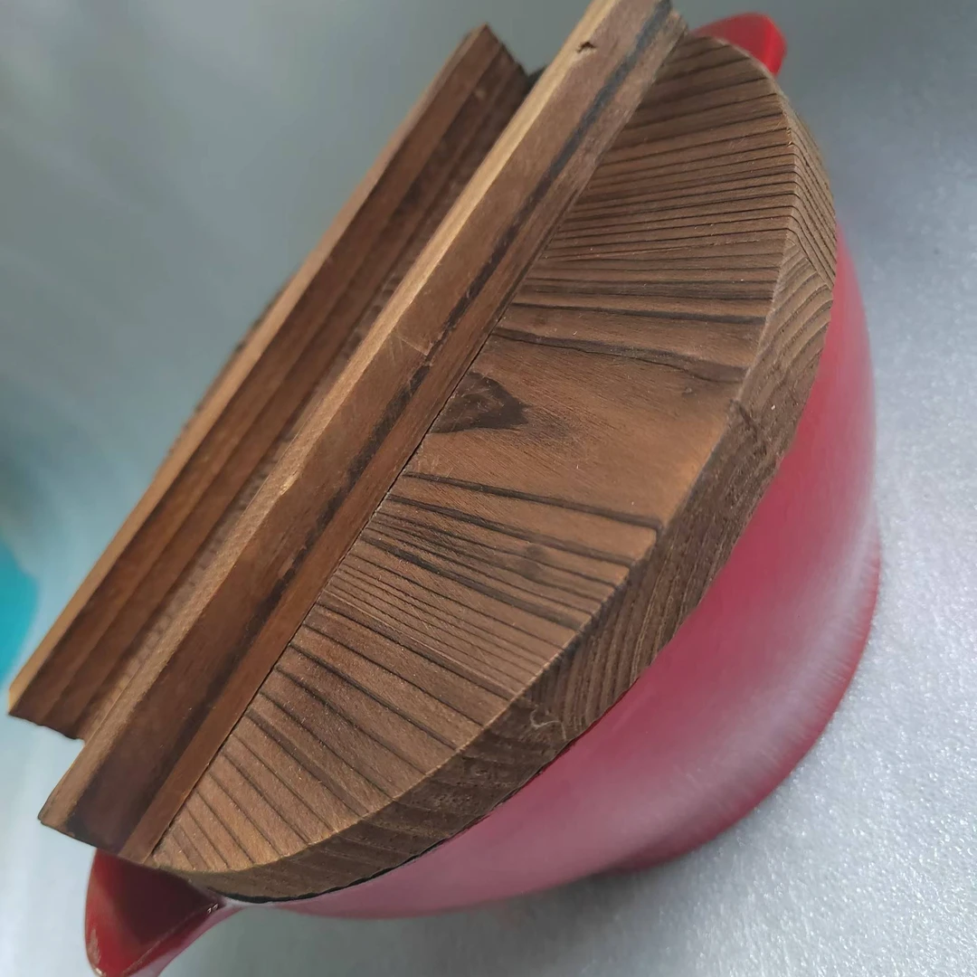 2.5QT木盖矮锅蓝红色