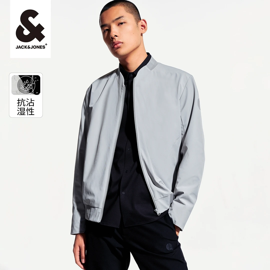 杰克琼斯春季商务休闲男外套男款户外长袖抗沾湿性男士防泼水夹克