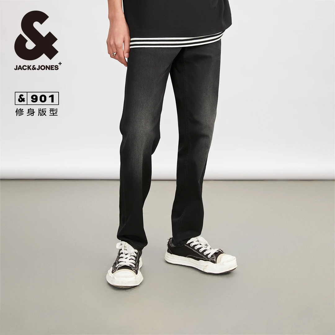 杰克琼斯春潮流男牛仔裤子青春活力简约百搭休闲弹力水洗修身男款