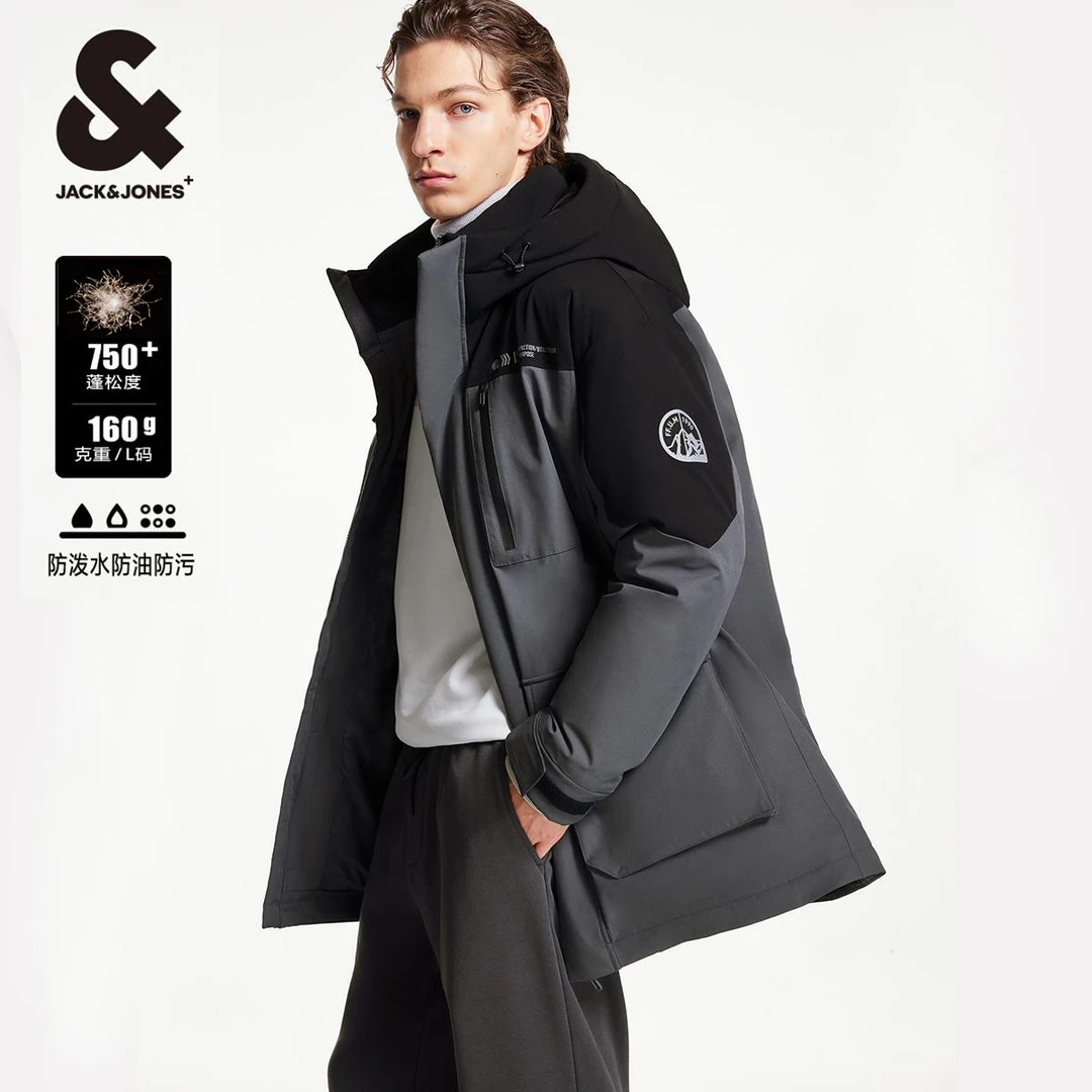 【陈大可专属】杰克琼斯工装三防羽绒服保暖224412033