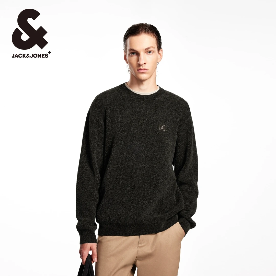 杰克琼斯男装秋冬款男士针织衫毛衣多色舒适时尚百搭潮流圆领宽松