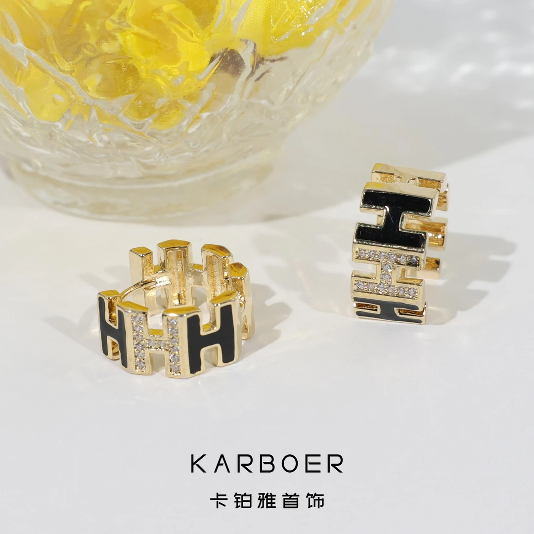 铜合金耳饰 气质高级复古时尚精致百搭设计感耳钉~7669