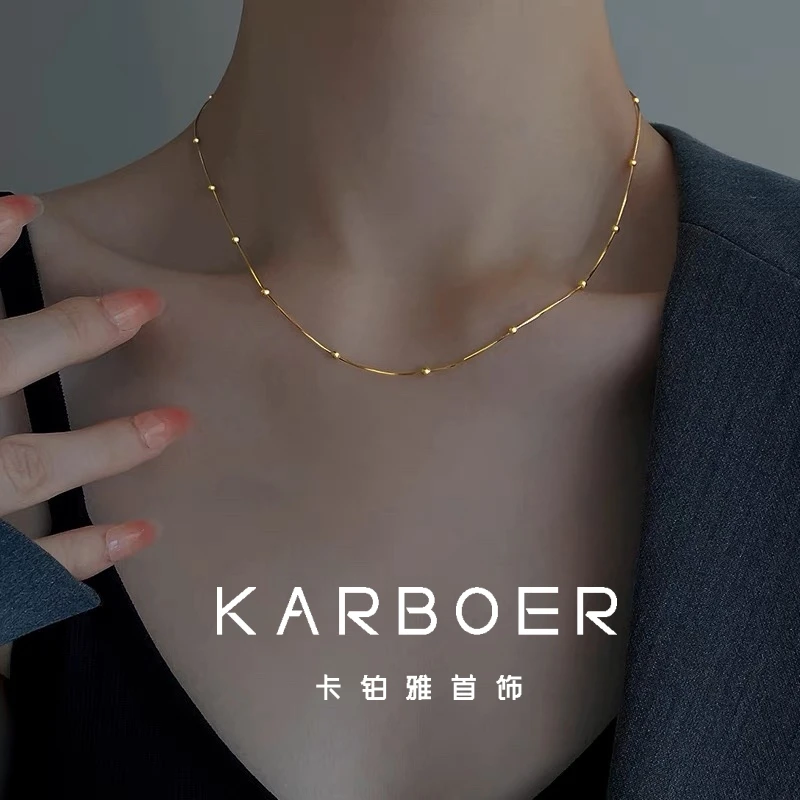 Karboer/卡铂雅 钛钢项链 【主播推荐】满天星锁骨链小众ins项链