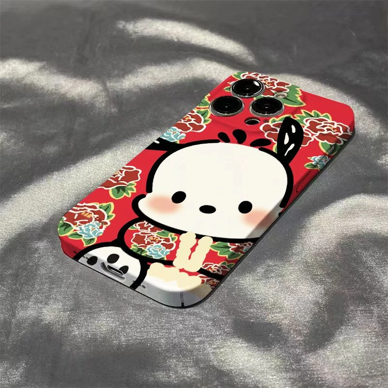 新年帕恰狗大花袄适用苹果15/14Pro手机壳iPhone13/12mini菲林7/8