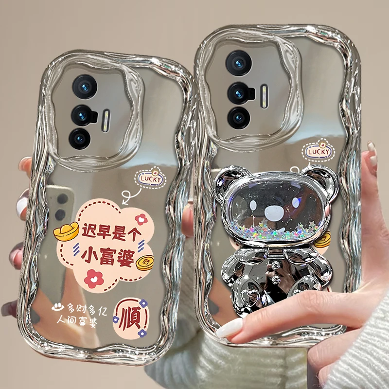 适用于【VIVO】X70迟早是富婆支架简约时尚女款全包手机壳