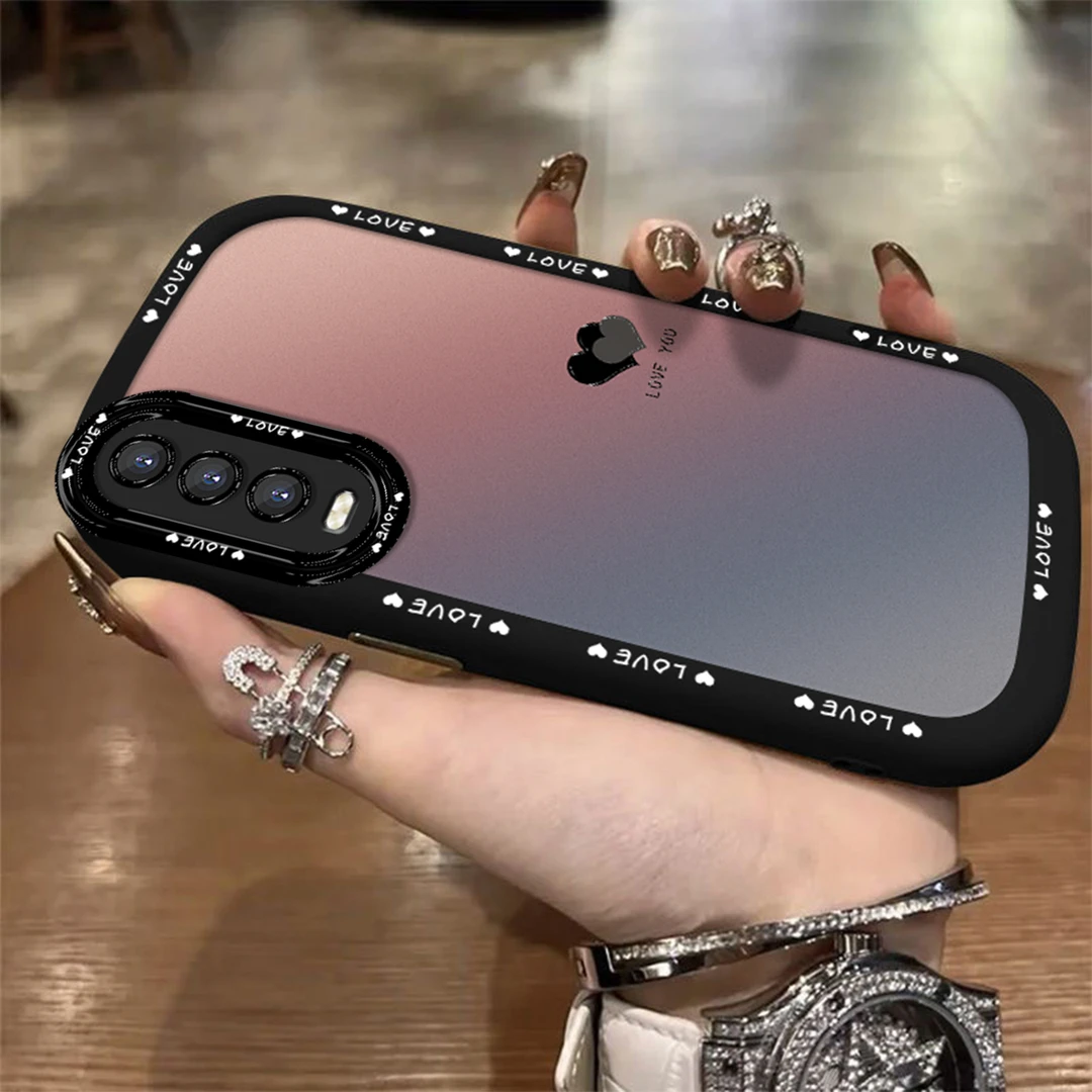 适用于【VIVO】Y70S【5G】/Y70T渐变黑色爱心简约创意网红泡芙壳